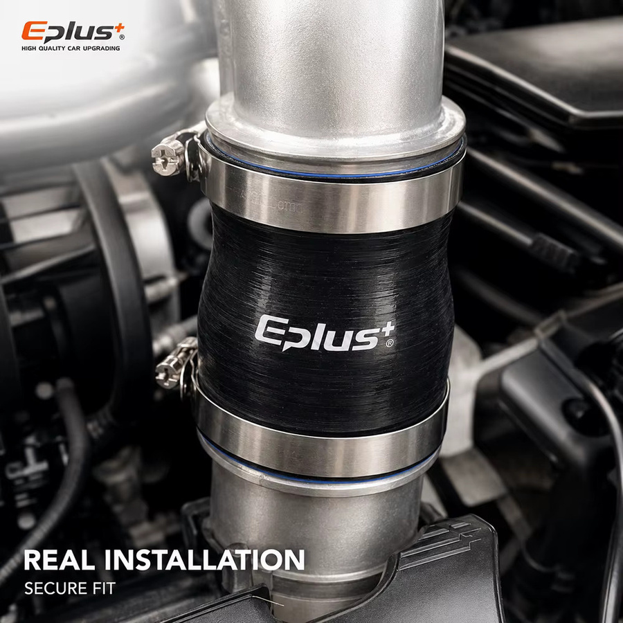 Eplus Silikon-Reduzierschlauchadapter, 4-lagig verstärkt, Schwarz, hochtemperaturbeständig und flammhemmend für Auto-Turbo-Ladeluftkühler-Ansaugrohr - Bild 6