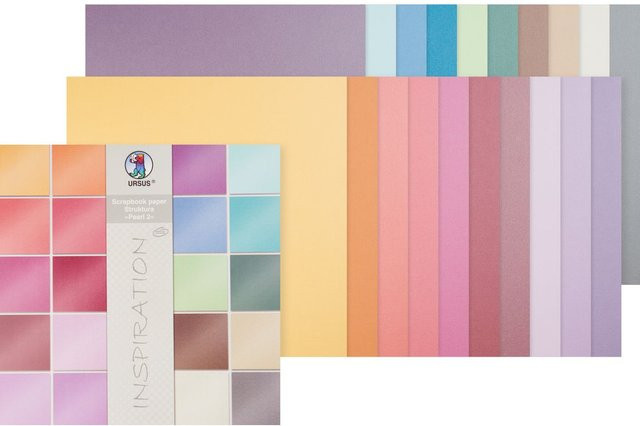 URSUS Scrapbook-Block Struktur Pearl 2 in Multicolor - Bild 1
