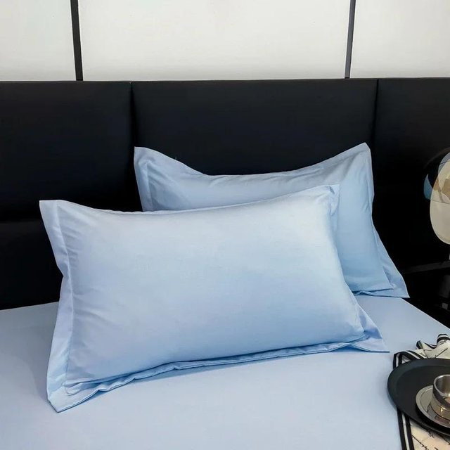 Hochwertiger Baumwoll-Kissenbezug für dein Hotelbett in Himmelblau, B/H: 48 x 74 cm - Bild 1