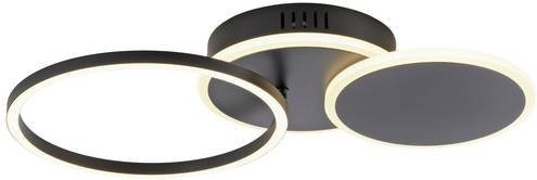 Just Light SEVENT LED-Deckenleuchte Schwarz, H: 8,2 cm, B: 33,4 cm, 25,5W - Bild 1