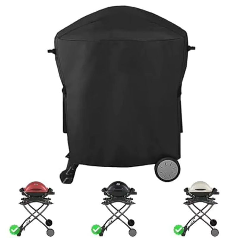 Weber Grillabdeckung aus 210D Oxford-Polyester für Gasgrill Q1000 und Q2000, Schwarz, B: 69,0 cm, T: 76,0 cm - Bild 5