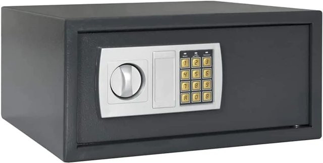 DELUKE Tresor BITO Digitaler Stahltresor mit Schloss Dunkelgrau B/T/H: 42 x 37 x 20 cm - Bild 1