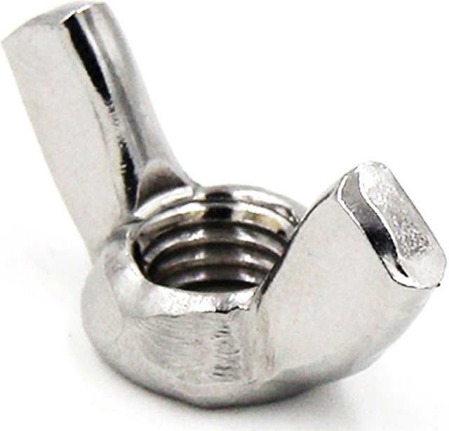 FASTKING Flügelmuttern aus Edelstahl 304 in Silber, 5 Stück pro Beutel, DIN 315 - Bild 1