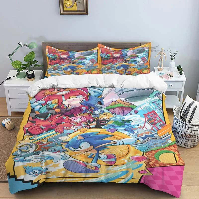 Bettwäscheset Jessica Chen mit 3D-Cartoon-Igel-Motiv, mehrfarbig, B/H: 135 x 200 cm - Bild 1