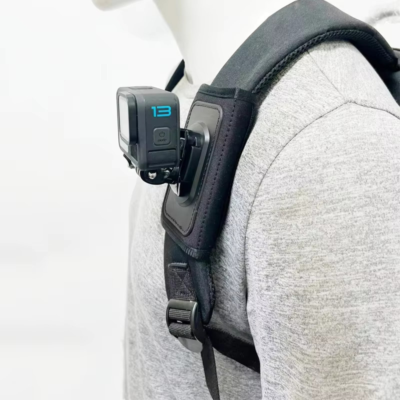 Universelle drehbare Gurtbefestigungshalterung in Schwarz, kompatibel mit DJI Osmo Serie, Insta360 X5, Insta360 X4 sowie GoPro 13 und GoPro 12 Action-Kameras - Bild 4
