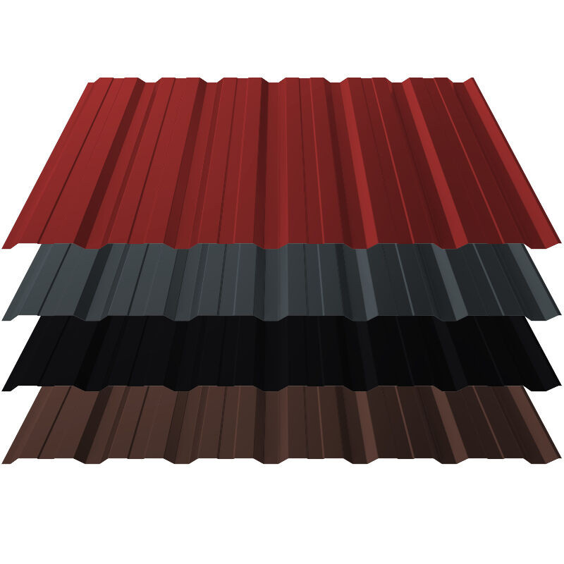 Trapezblech T18+ Wand aus Aluminium von Blachotrapez GmbH in Rot, Stärke: 0,60 mm, 25 µm Stucco Beschichtung - Bild 1
