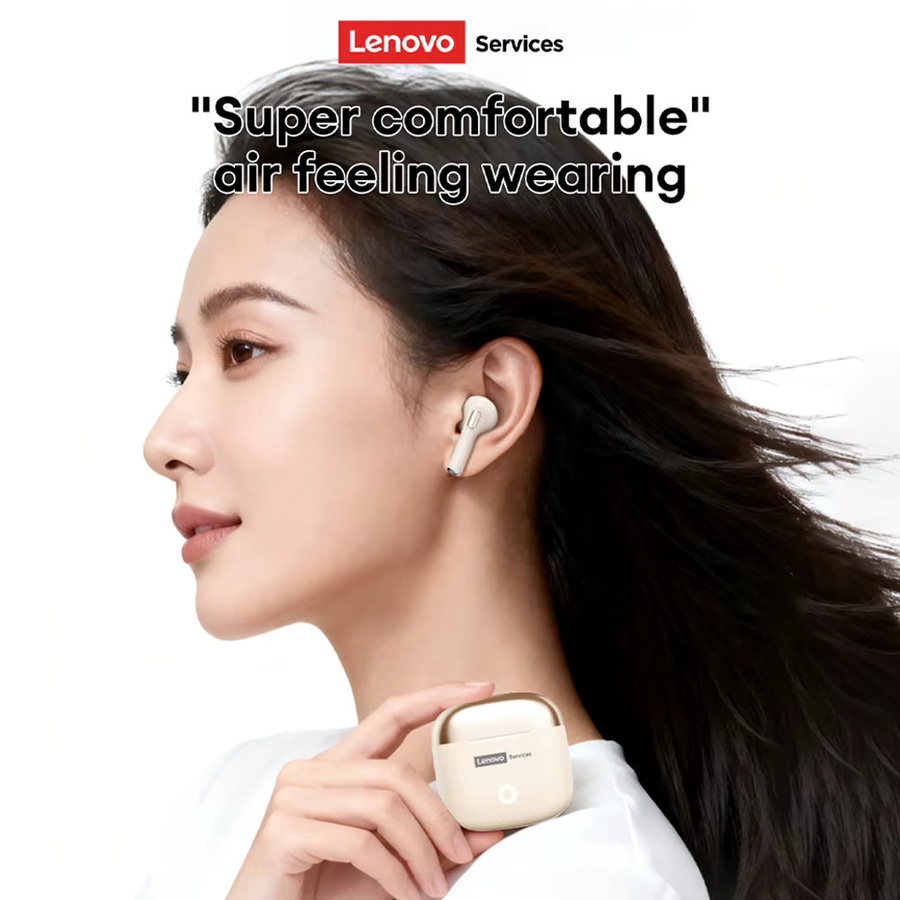 Lenovo LE220 TWS Bluetooth 6.0 In-Ear-Kopfhörer mit Geräuschunterdrückung in Beige - Bild 5