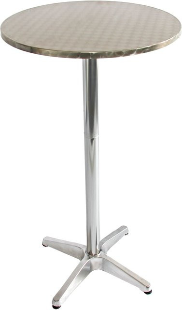 MCW Alu-Stehtisch in Silber, höhenverstellbar von 70 bis 110 cm, Durchmesser: 60 cm - Bild 1