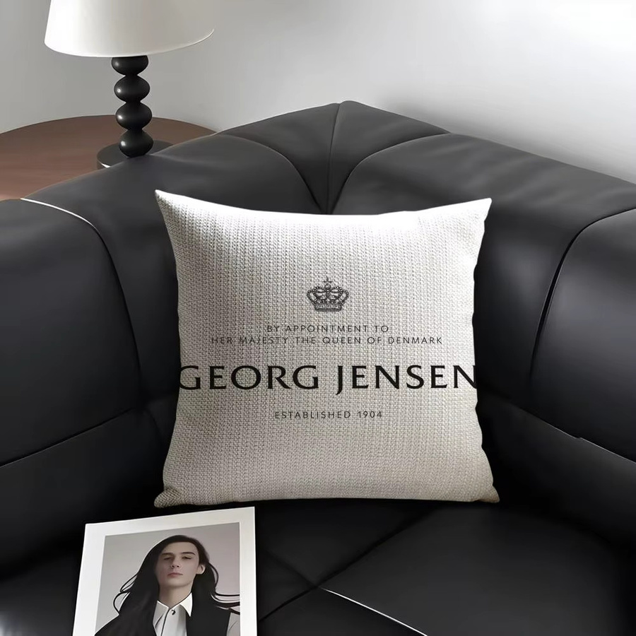 Georg J-Jensen Kissenbezug Sommer-Leinen aus Bio-Stoff mit doppelseitigem Grafik-Druck, quadratisch, Breite: 30 cm, Höhe: 30 cm - Bild 3