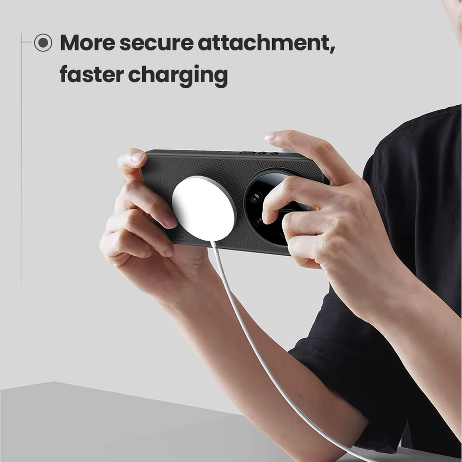 Nillkin Schutzhülle für Xiaomi Mi 17 Ultra 5G, ultradünne magnetische PC-Hülle mit mattem Finish und weichem Kantenschutz in Schwarz - Bild 4