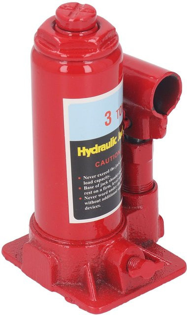 Aimo Hydraulischer Wagenheber 3 Tonnen aus Stahl in Rot für PKW und LKW mit Pumpengriff - Bild 1