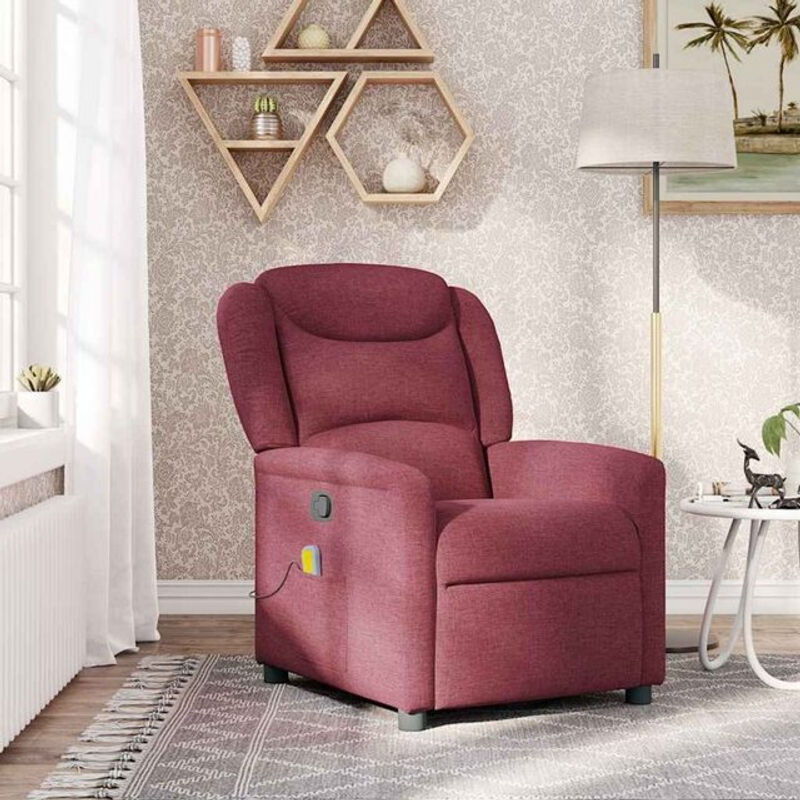 Massagesessel vidaxl als Relaxsessel aus Stoff in Rot - Bild 1