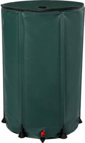 floraworld Faltbare Regentonne in Grün mit 250 l Fassungsvermögen, B: 60 cm, H: 90 cm - Bild 1