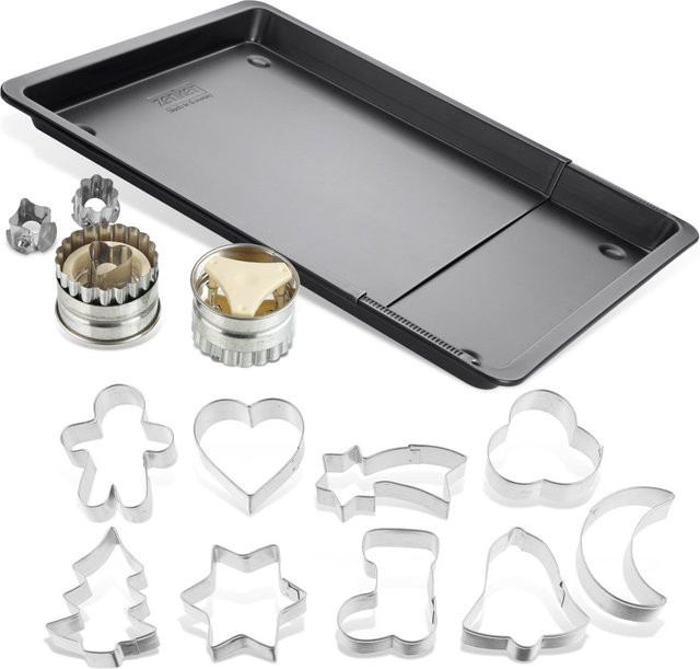 Zenker Ausstecher-Set Süßes Weihnachtsgebäck aus Edelstahl, 13-teilig, Silber - Bild 1
