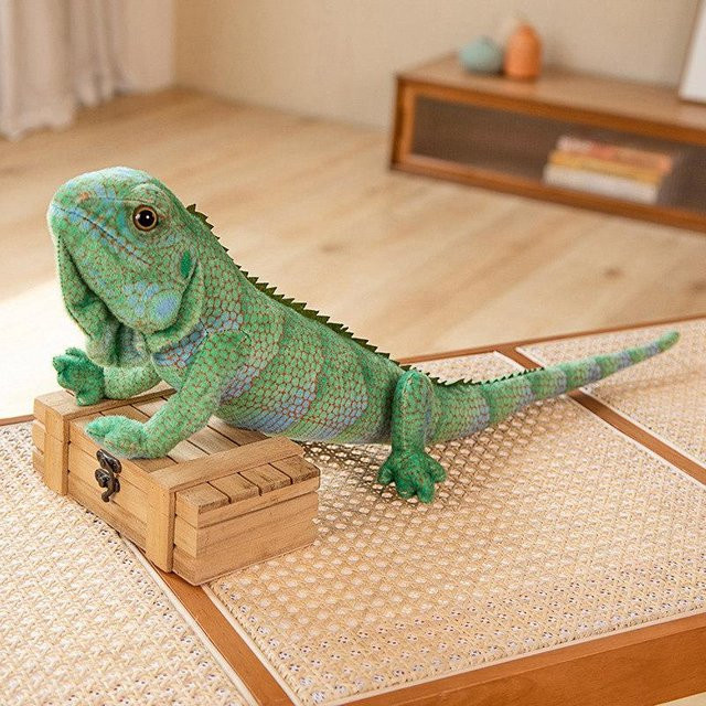 BC Pet Supplies Eidechsenpuppe Plüschtier, Grün, 65 cm, ab 3 Jahre - Bild 1