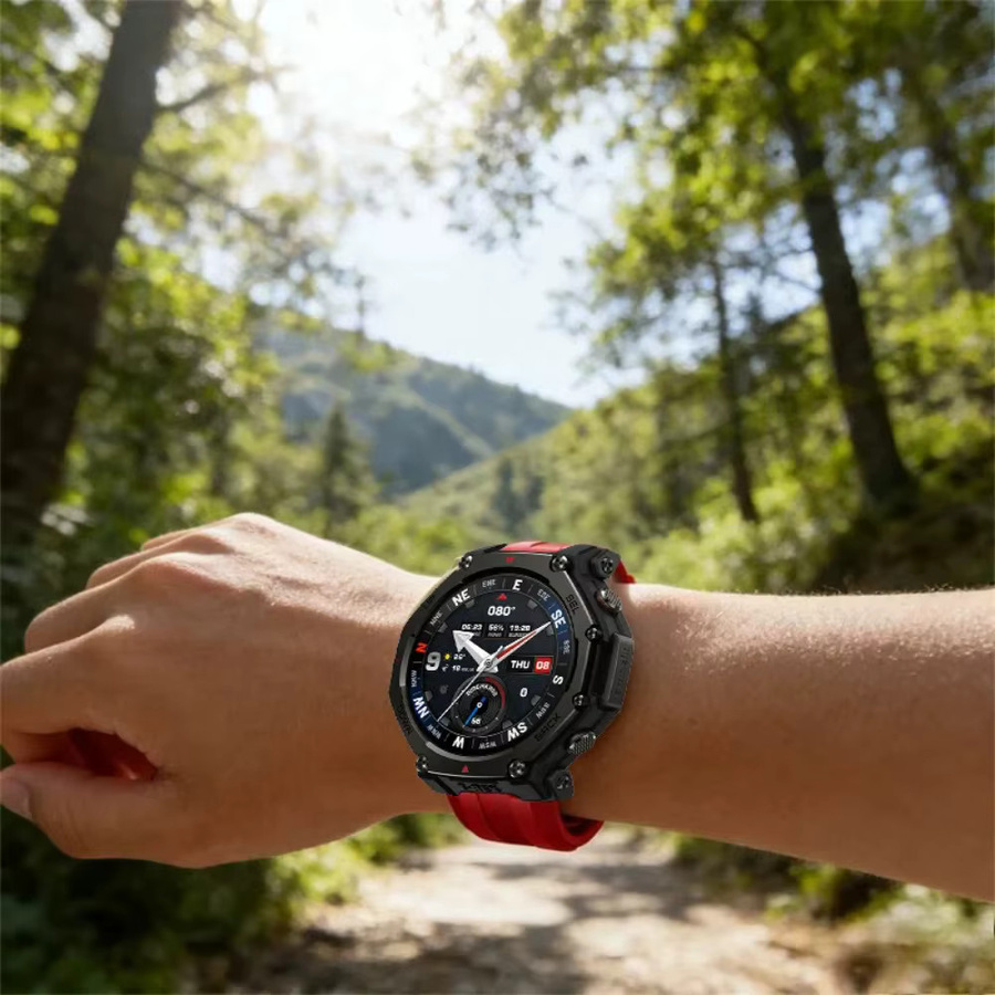 Amazfit Uhrenarmband Silikon, 22 mm, Schwarz, Unisex - Bild 2