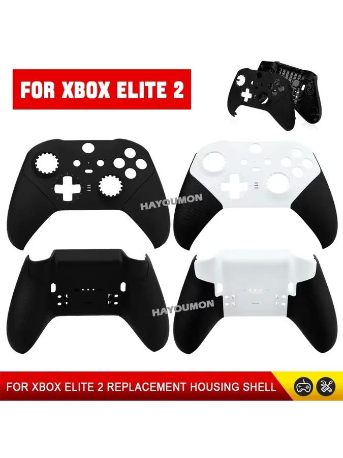 Ispoofer Ersatz Gehäuseschale Frontplatte und Abdeckung für Xbox Elite Series 2 Controller in Schwarz und Weiß - Bild 6