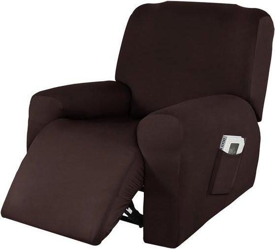 Yiran Furniture Liegesofabezug für Relax-Sessel in Kaffeebraun, elastischer Universalbezug aus Polyester und Elasthan - Bild 1
