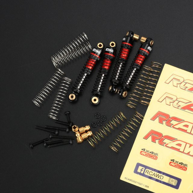 RCAWD Stoßdämpfer Vorne Hinten, Ölgefüllt, Metall, Rot - Bild 1