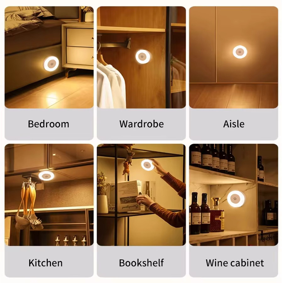 GGBEE Drahtlose LED Wandleuchte in Weiß, wiederaufladbares Nachtlicht und Leselicht mit Touch-Schalter und dimmbarer CCT-Funktion - Bild 4