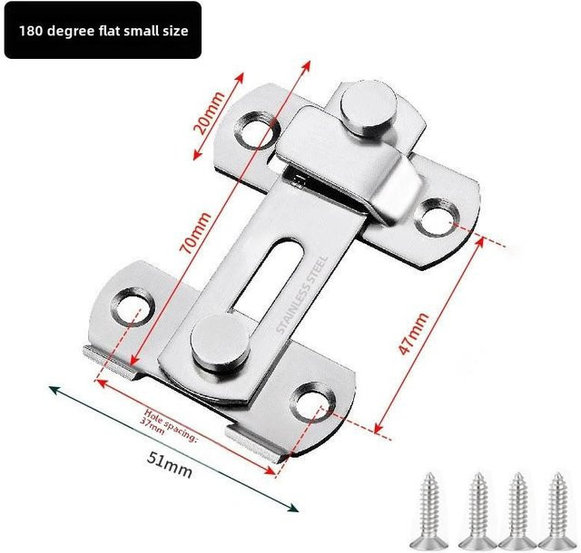 Chocolate Home Schiebetürriegel aus Edelstahl in Mattschwarz und Silber zum Verriegeln - Bild 1