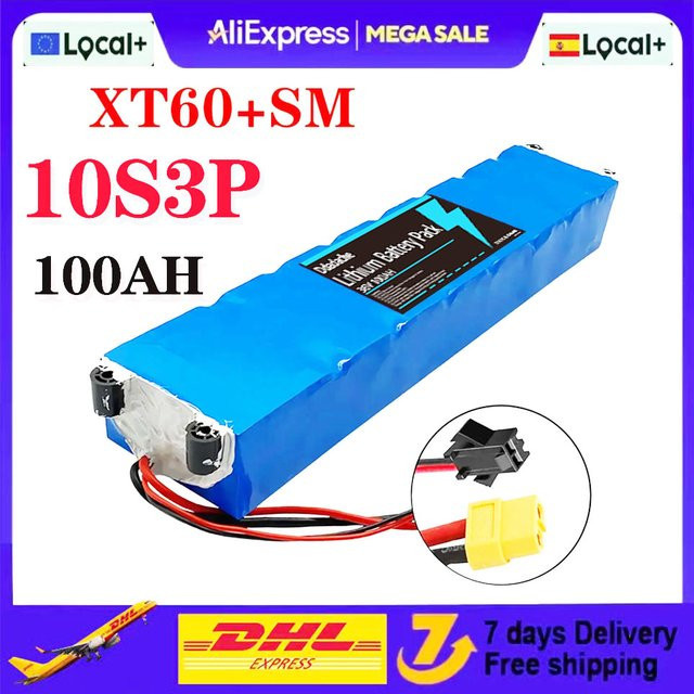 36V 10S3P 18650 Lithium-Akku-Pack 500W Hochleistung für M365 Roller mit BMS in Blau - Bild 1