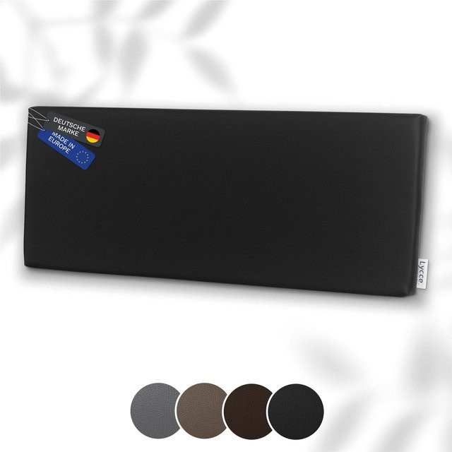 Lycce Wandkissen aus Kunstleder in Schwarz als rechteckiges Wandpolster und Kopfteil für dein Bett - Bild 1