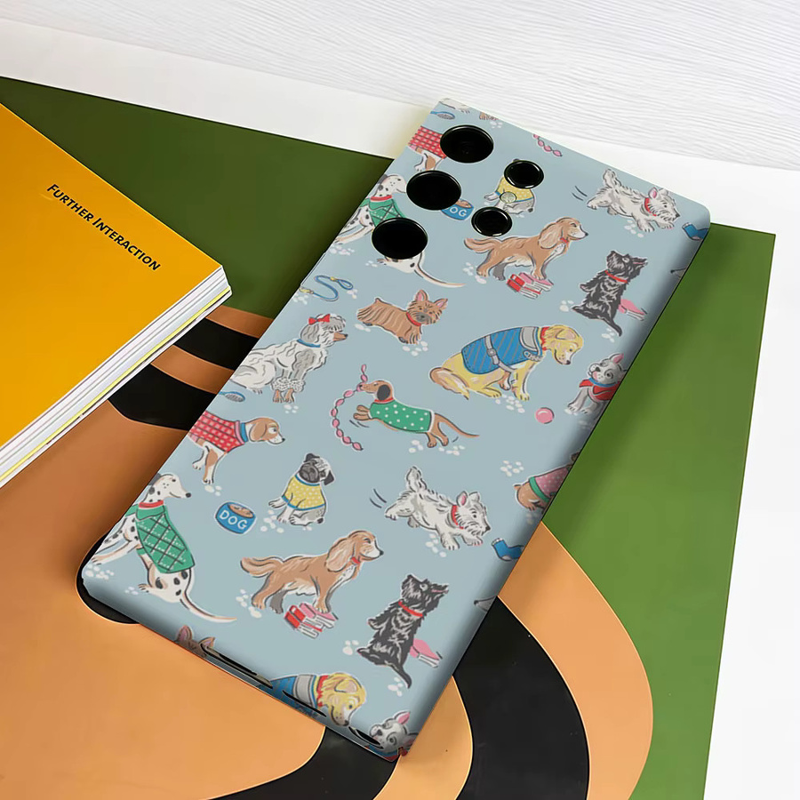 Aurbe Handyhülle mit niedlichem Hundemotiv für Samsung Galaxy S26 S25 S24 S23 Ultra Plus HD Hardcase mit doppellagiger Schutzfolie - Bild 4