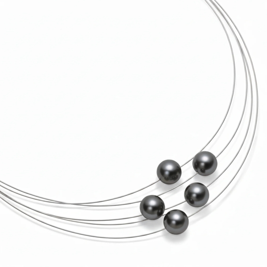 Florere Kette Edelstahl, Silber, Perle, Damen - Bild 1
