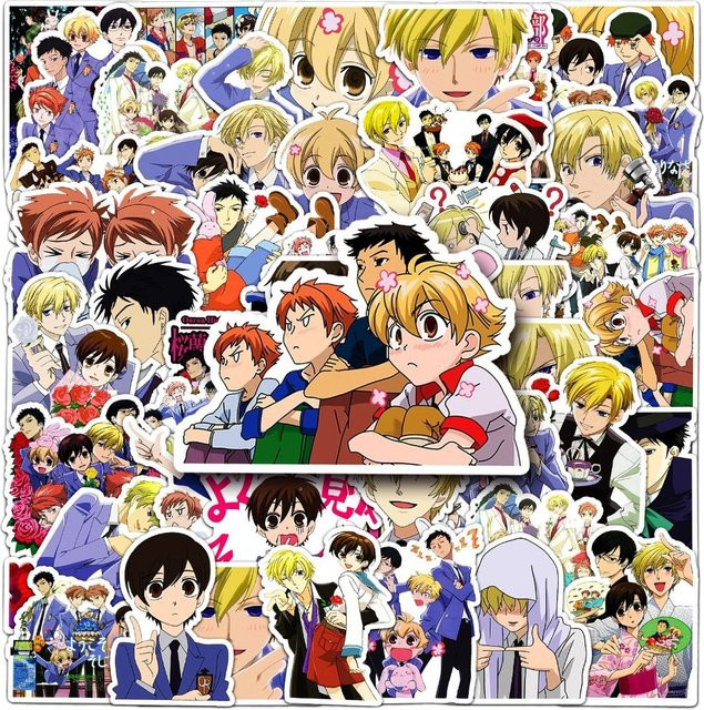 50 Stück Ouran High School Host Club Anime Aufkleber, wasserfeste Manga Sticker in Multicolour für Notebook und Dekoration - Bild 1