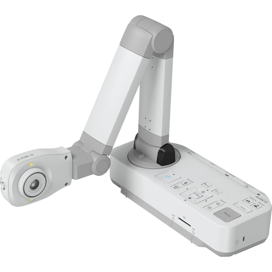 Epson ELPDC13 Dokumentenkamera mit 2,1 Megapixel, A3, 1920 x 1080 Pixel, VGA, HDMI, USB, LED-Beleuchtung und Autofokus in Weiß/Grau - Bild 1