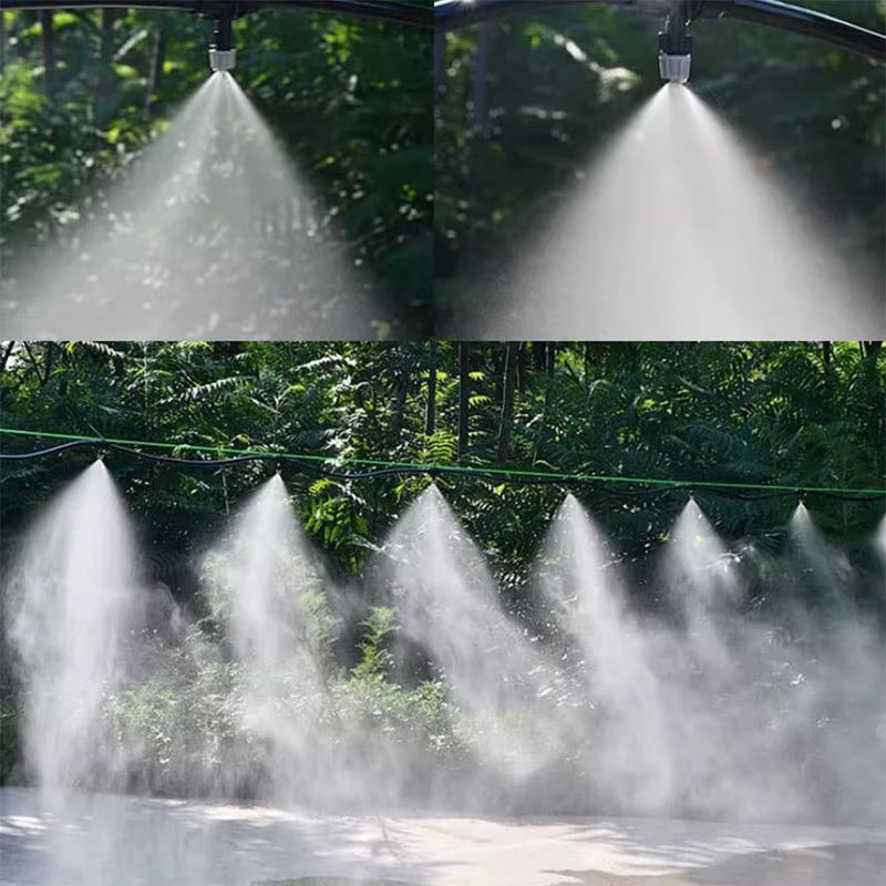 Outdoor Misting Kühlsystem mit Nebel Sprinkler Düsen Set in Schwarz zur Pflanzenbewässerung - Bild 5