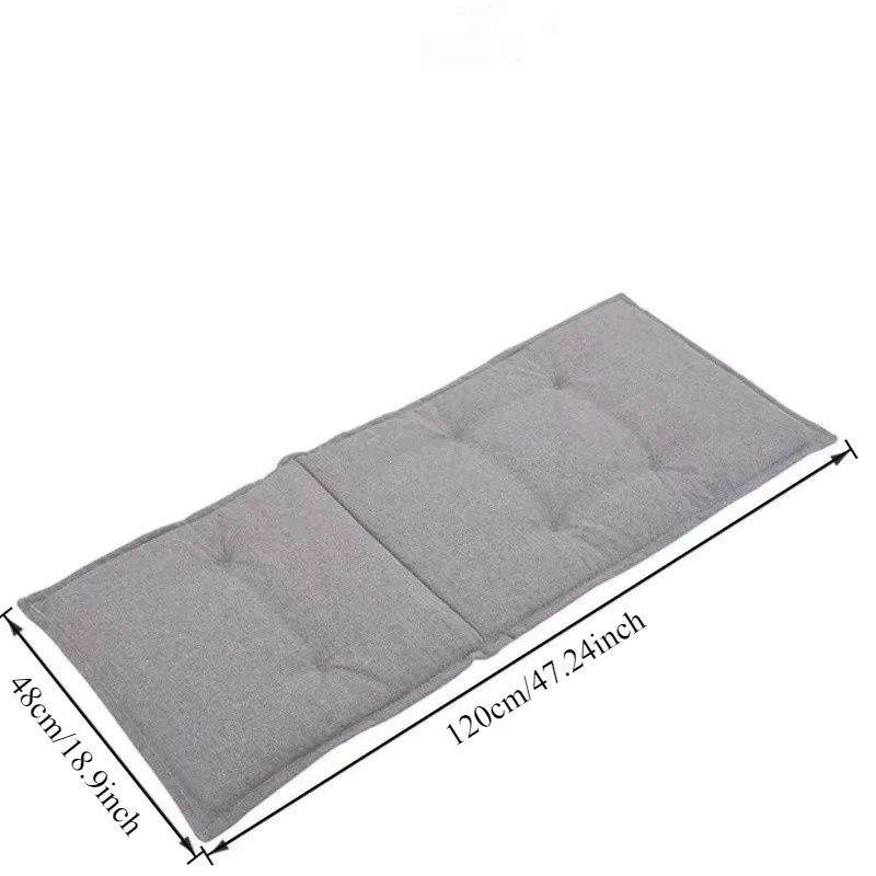 Gelbes Sitzkissen für Liegestühle und Schaukelstühle mit hoher Rückenlehne, B/H: 48 x 120 cm - Bild 1