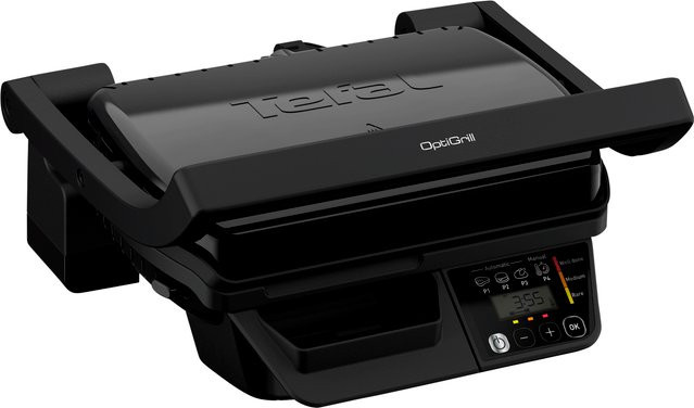 Tefal OptiGrill GC7P08 Kontaktgrill in Schwarz mit Digitaldisplay und 2000 W Leistung - Bild 1