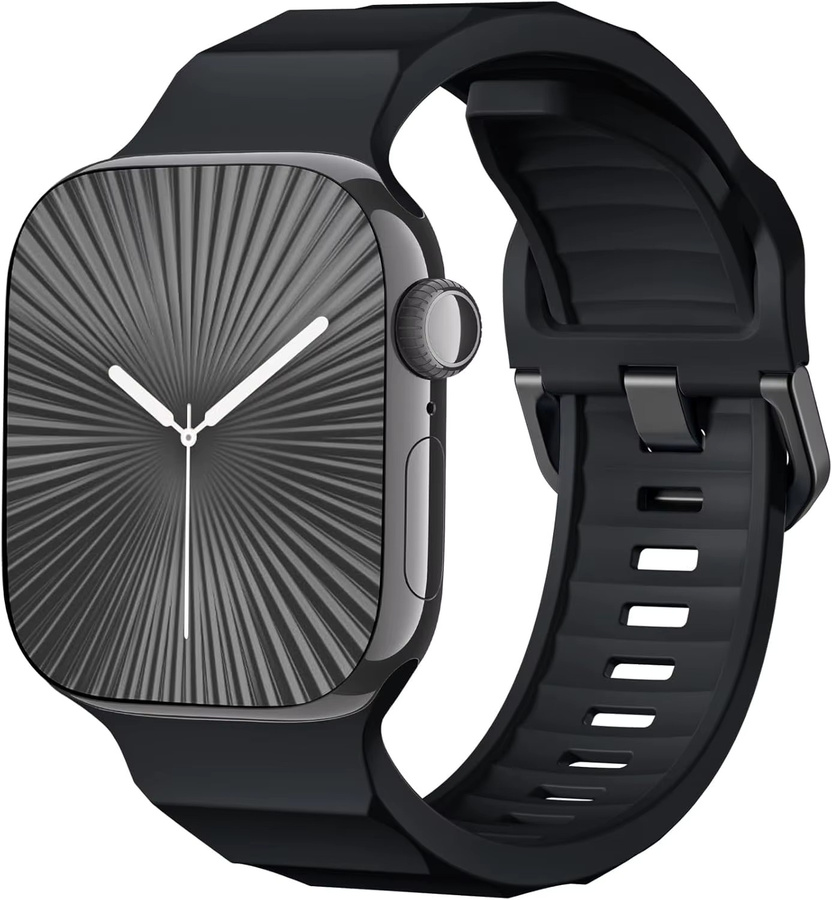 RWBANDS Uhrenarmband Silikon, Schwarz, Unisex - Bild 2