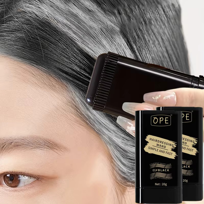 OPE Haarfärbekamm, Ansatz-Abdeckstift, Schwarz, für graue Haare - Bild 5