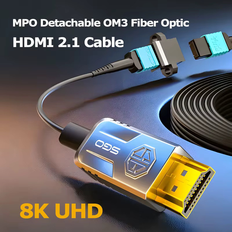 Fanakm HDMI 2.1 Glasfaser Kabel in Schwarz mit 8K UHD Unterstützung und 72 Gbit/s Ultra-Hochgeschwindigkeit für bidirektionale Übertragung - Bild 2