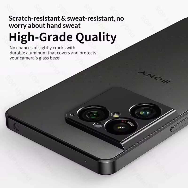 Kameraobjektiv-Schutzfolie aus Aluminiumlegierung für Sony Xperia 1 VIII 5G, 6,5 Zoll, in Gold oder Schwarz - Bild 2