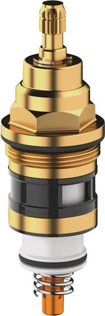 Delabie Thermostatkartusche für Einhebel-Duschmischbatterien mit Safety-Stop in Gold - Bild 1