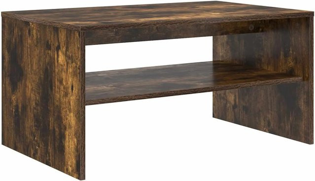 vidaXL Couchtisch aus Holz in Geräucherte Eiche, modern und rechteckig, B/T/H: 80 x 50 x 40 cm - Bild 1