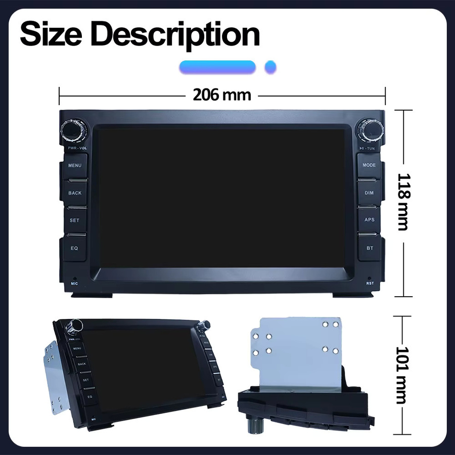 Icreative Android 13.0 Autoradio für Kia Ceed Venga 2007–2016 mit GPS-Navigation, WiFi und kabellosem CarPlay in Schwarz - Bild 5