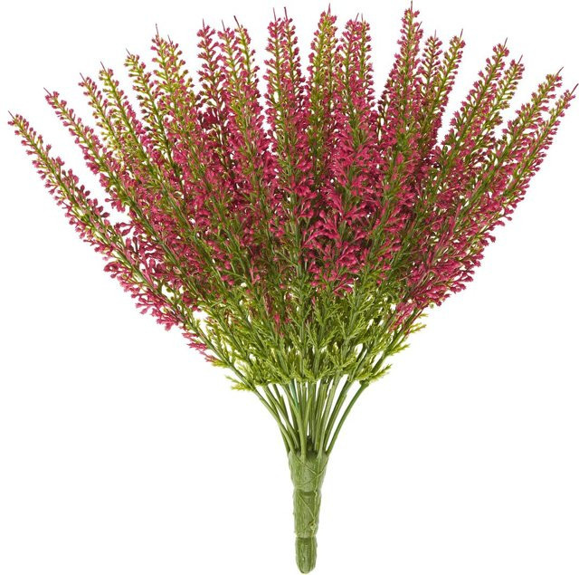 Künstliche Erika in Fuchsia mit 24 Blütensträngen, Länge: 26 cm - Bild 1