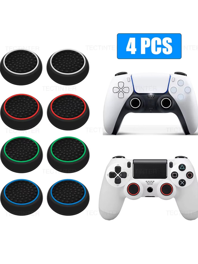 TECTINTER Silikon-Analogstick-Griffkappen im 4er-Set für PS5, PS4, PS3, Nintendo Switch, Xbox One, Xbox Series X/S und Xbox 360 Controller - Bild 7