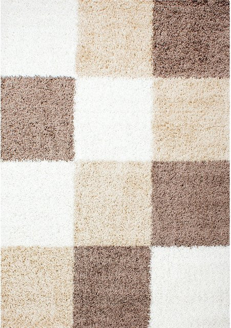 Ayyildiz Hochflorteppich Life 1501 Mokka mit Karo-Muster, B/T: 200 x 290 cm - Bild 1