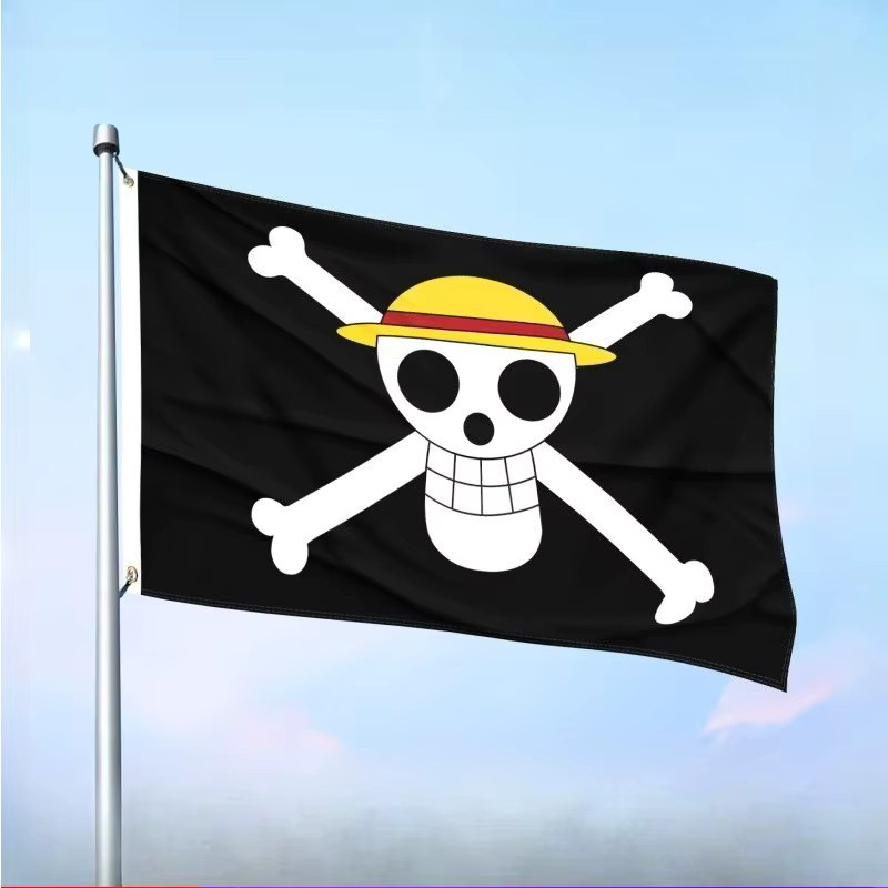 ONE PIECE Brook Piratenflagge als dekorative Cartoon-Flagge für Partys und Feierlichkeiten - Bild 2