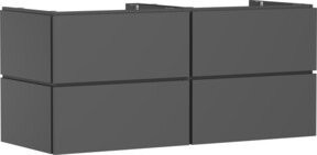 Hansgrohe Waschtischunterschrank Xilesa E in Schiefergrau mit 4 Schubladen, Breite: 137,5 cm, Tiefe: 55 cm, Höhe: 55 cm - Bild 1