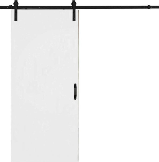 Inova Holzschiebetür Komplettset in Weiß mit schwarzem Bügelgriff, B: 90,0 cm, H: 206,5 cm - Bild 1