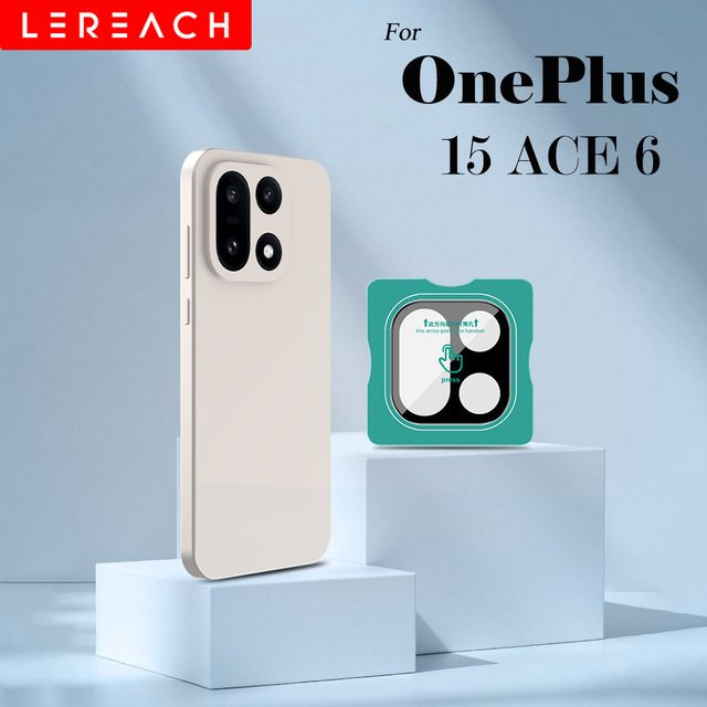 Lereach Kameralinsen-Schutz aus gehärtetem Glas für OnePlus 15 Ace 6, transparent und kratzfest mit selbstpositionierendem Rahmen - Bild 1
