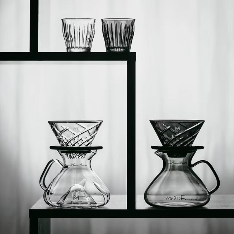 MUVNA Tornado Barista Glas-Kaffeekaraffe für Espresso und Cold Brew, transparent, 450 ml - Bild 4