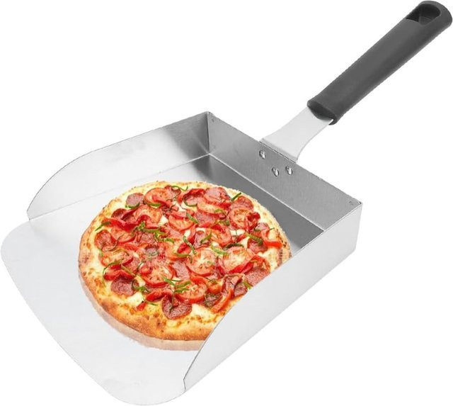 FEB.WIND Grillspatel aus Edelstahl in Silber zum Bewegen von Lebensmitteln für BBQ und Kochen - Bild 1